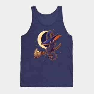 black cat witch for halloween furry chibi anime Tank Top